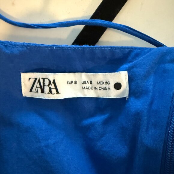 Zara The Melody Blue Cutwork Strappy Maxi‎ Dress - Picture 4 of 5